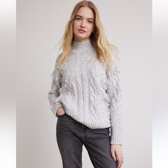 NWT RW&CO. Gray Cable Knit Sweater - Picture 1 of 11